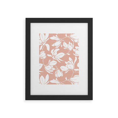 Heather Dutton Magnolia Garden Blush Pink Framed Art Print