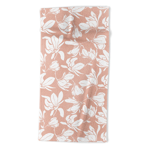 Heather Dutton Magnolia Garden Blush Pink Beach Towel