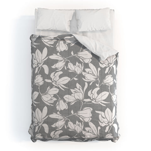 Heather Dutton Magnolia Garden Grey Comforter