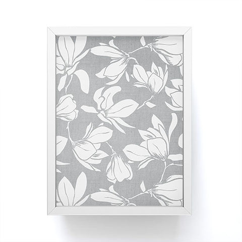 Heather Dutton Magnolia Garden Grey Framed Mini Art Print