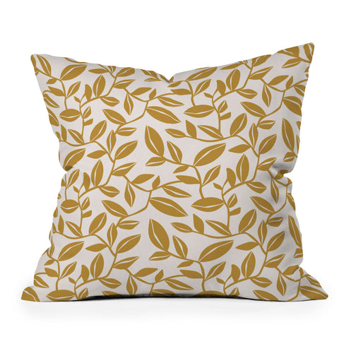 Heather Dutton Orchard Cream Goldenrod Outdoor Throw Pillow
