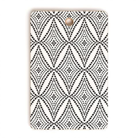 Heather Dutton Pebble Pathway Black and White Cutting Board Rectangle