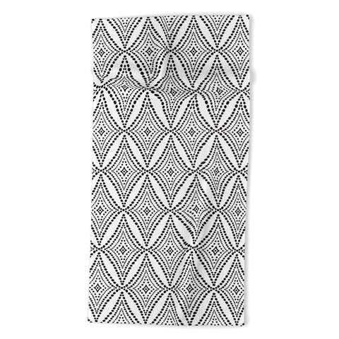 Heather Dutton Pebble Pathway Black and White Beach Towel