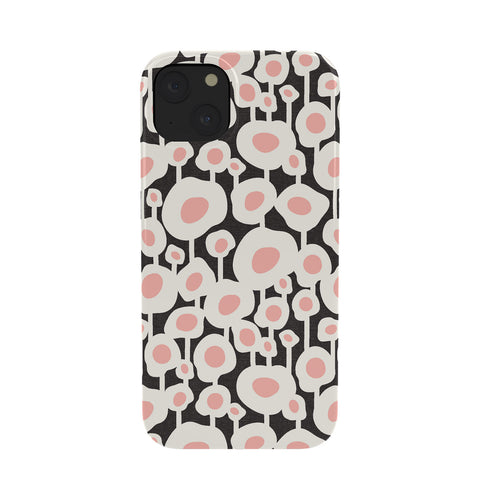 Heather Dutton Poppy Dot Retro Floral Black Phone Case