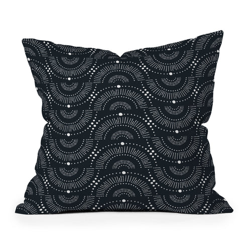 Heather Dutton Rise And Shine Midnight Blue Outdoor Throw Pillow