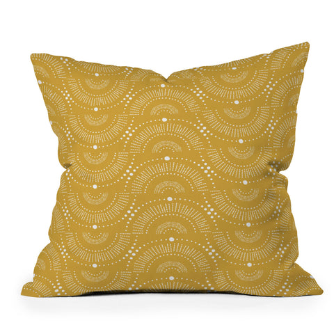 Heather Dutton Rise And Shine Yellow Outdoor Throw Pillow