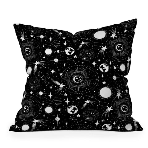 Heather Dutton Solar System Outdoor Throw Pillow