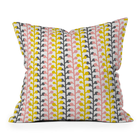 Heather Dutton Sprig Pink Lemonade Outdoor Throw Pillow