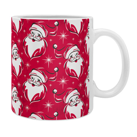 Heather Dutton Tis The Season Retro Santa Red Coffee Mug