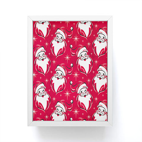 Heather Dutton Tis The Season Retro Santa Red Framed Mini Art Print