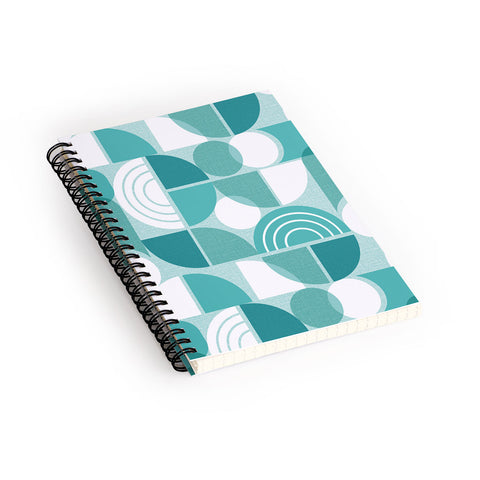 Heather Dutton Trailway Aqua White Spiral Notebook