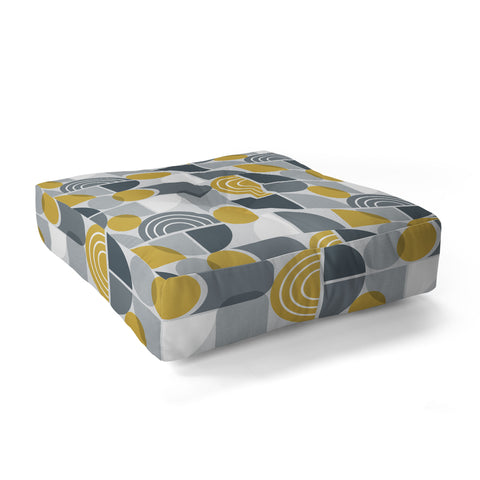 Heather Dutton Trailway Grey Goldenrod Floor Pillow Square