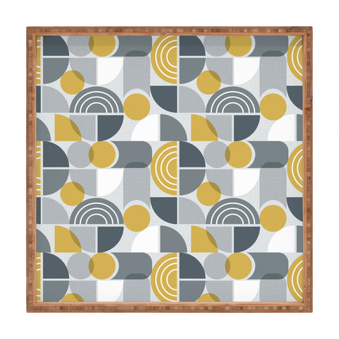 Heather Dutton Trailway Grey Goldenrod Square Tray