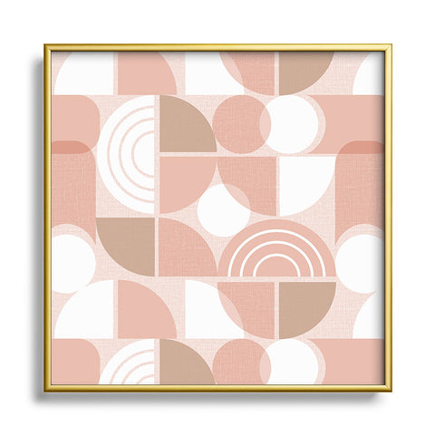 Heather Dutton Trailway Pink Clay Square Metal Framed Art Print