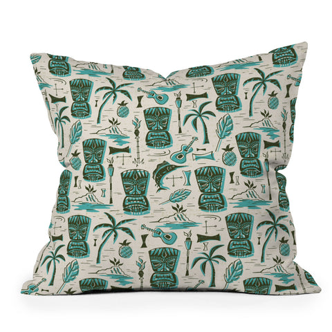 Heather Dutton Tropical Tiki Outdoor Throw Pillow