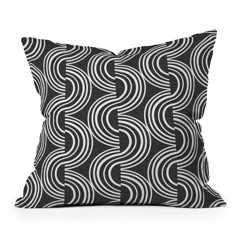 Heather Dutton Wander Black and White Outdoor Throw Pillow