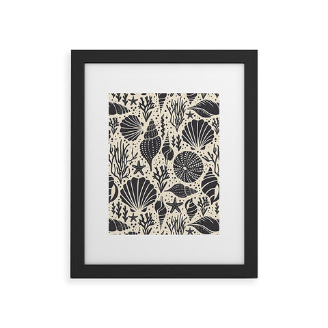 Heather Dutton Washed Ashore Ivory Charcoal Framed Art Print