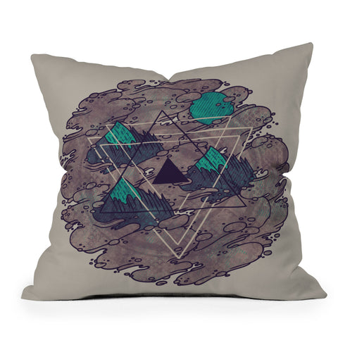 Hector Mansilla Amidst the Mist Outdoor Throw Pillow