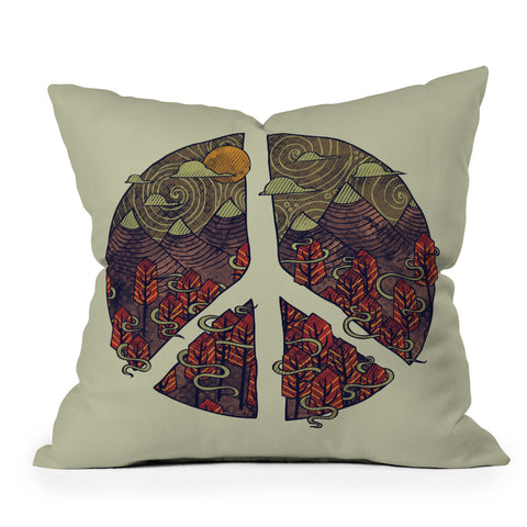 Hector Mansilla Peaceful Landscape Outdoor Throw Pillow