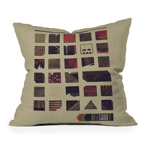 Hector Mansilla Swatches Outdoor Throw Pillow