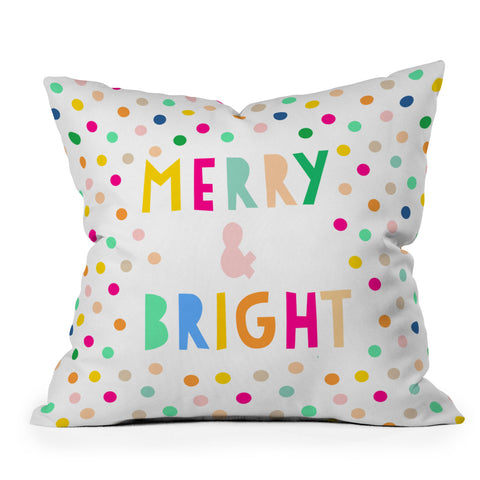 Hello Sayang Merry And Bright Polka Dots Outdoor Throw Pillow
