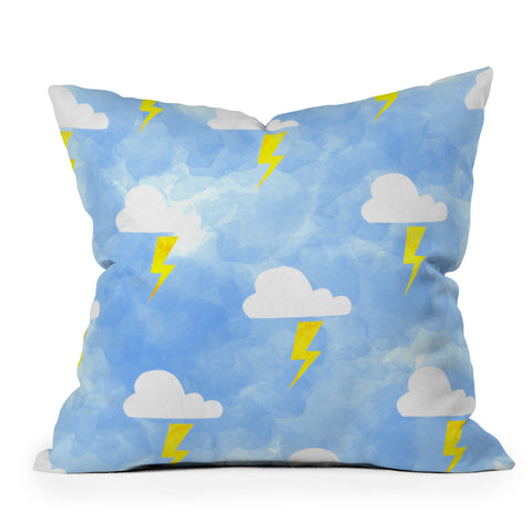 Hello Sayang Thunderstorm Outdoor Throw Pillow
