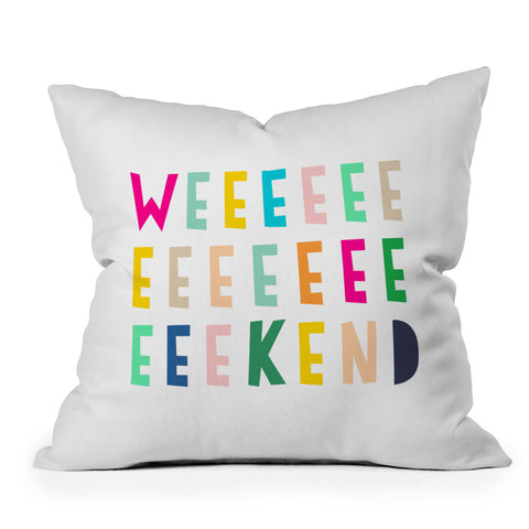 Hello Sayang Weekend Outdoor Throw Pillow