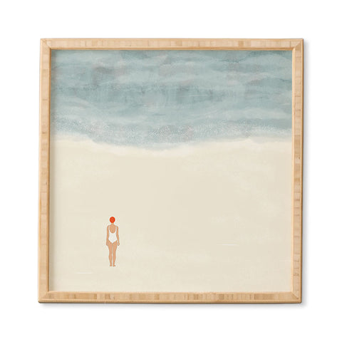 Hello Twiggs Alone with the sea Framed Wall Art