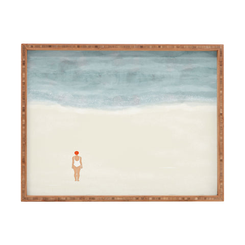 Hello Twiggs Alone with the sea Rectangular Tray