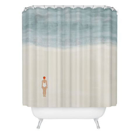 Hello Twiggs Alone with the sea Shower Curtain