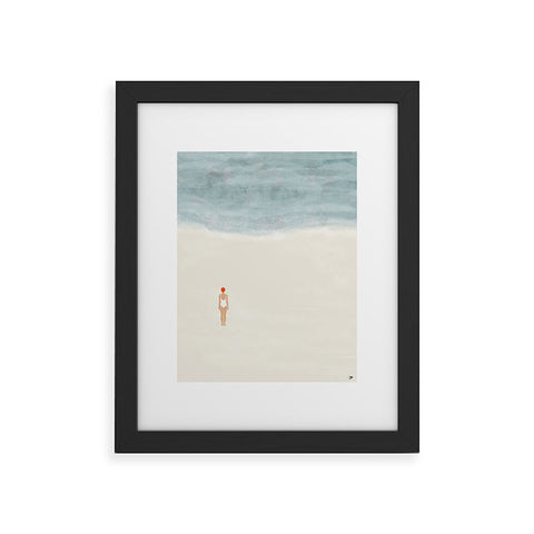Hello Twiggs Alone with the sea Framed Art Print