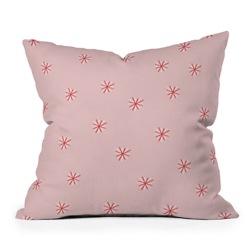 Hello Twiggs Candy Cane Stars Outdoor Throw Pillow