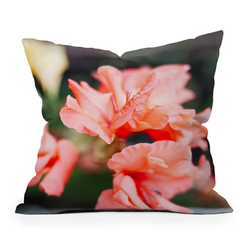 Hello Twiggs Coral Layers Outdoor Throw Pillow
