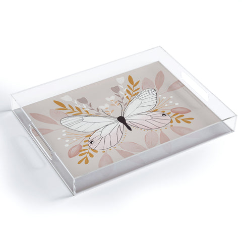 Hello Twiggs Floral Butterfly Acrylic Tray