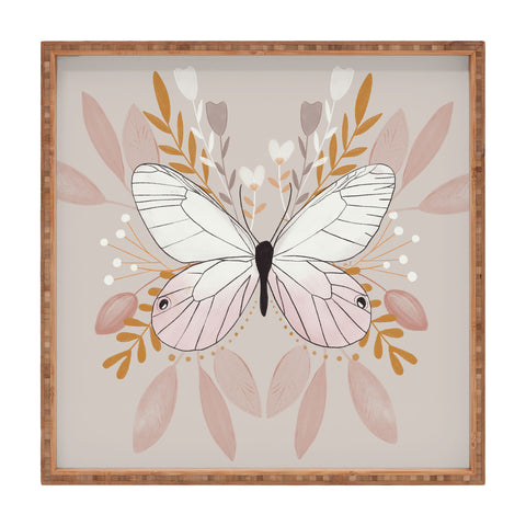 Hello Twiggs Floral Butterfly Square Tray