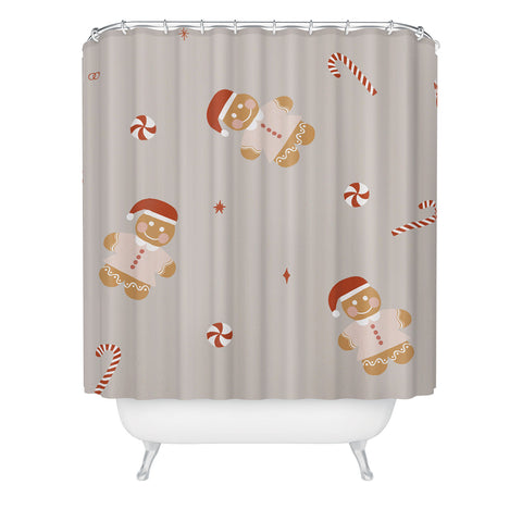 Hello Twiggs Gingerbread Cookie Shower Curtain