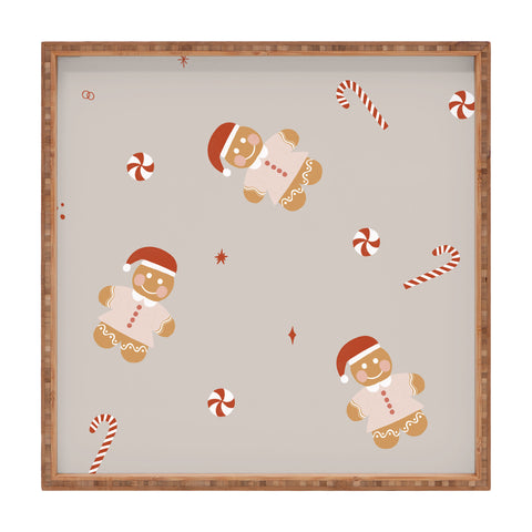 Hello Twiggs Gingerbread Cookie Square Tray