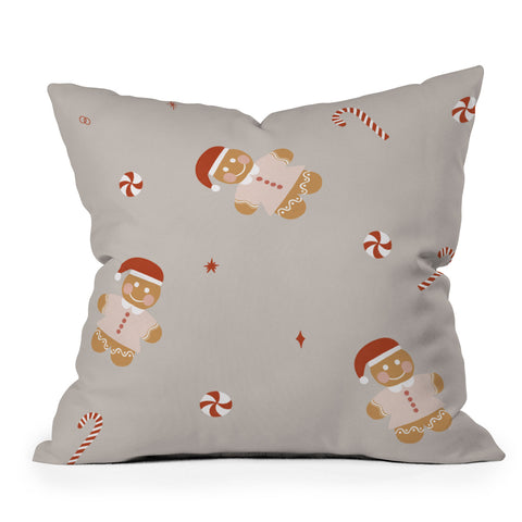 Hello Twiggs Gingerbread Cookie Outdoor Throw Pillow