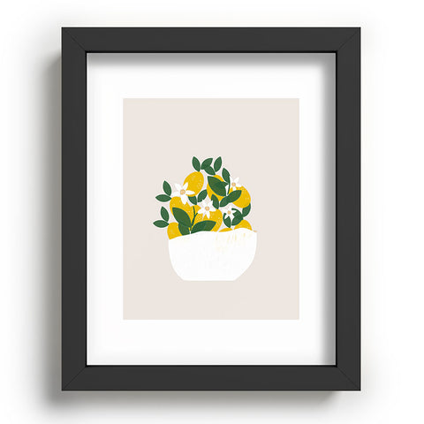 Hello Twiggs Lemons and Flowers Recessed Framing Rectangle