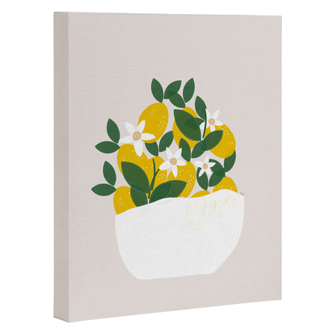 Hello Twiggs Lemons and Flowers Art Canvas