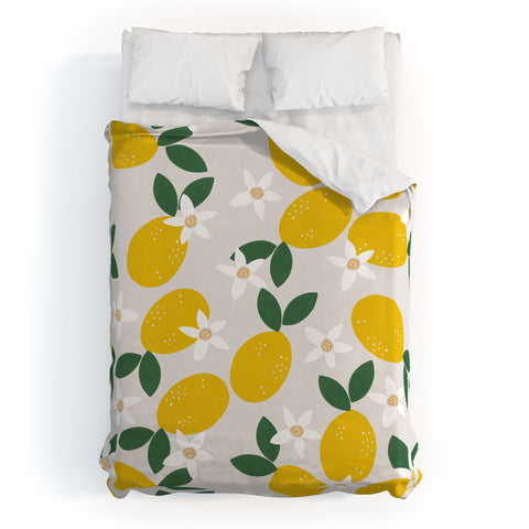 Hello Twiggs Lemons and Flowers Duvet Cover