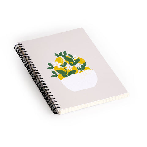 Hello Twiggs Lemons and Flowers Spiral Notebook