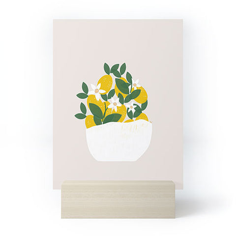Hello Twiggs Lemons and Flowers Mini Art Print