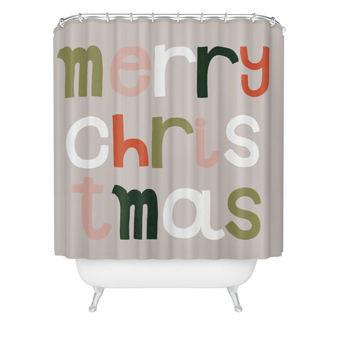 Hello Twiggs Merry Merry Christmas Shower Curtain