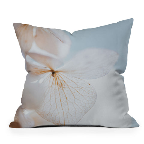 Hello Twiggs Pastel Dry Hydrangea Outdoor Throw Pillow