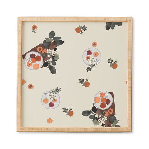 Hello Twiggs Peaches and Flowers Framed Wall Art