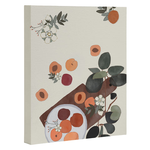 Hello Twiggs Peaches and Flowers Art Canvas
