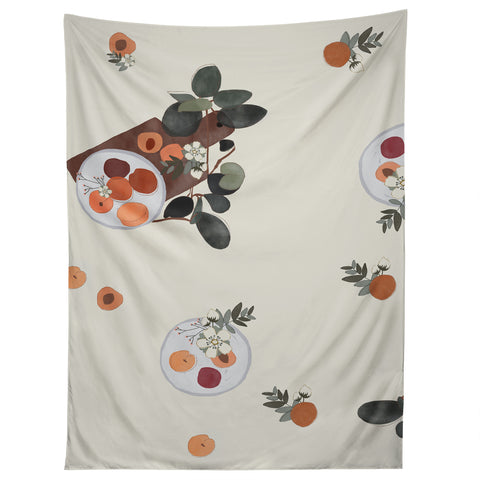Hello Twiggs Peaches and Flowers Tapestry