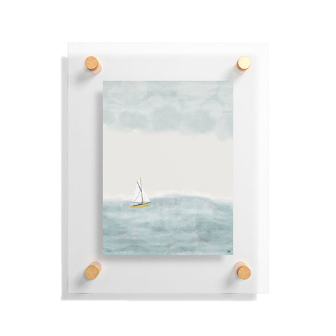 Hello Twiggs Sailing in the Atlantic Floating Acrylic Print
