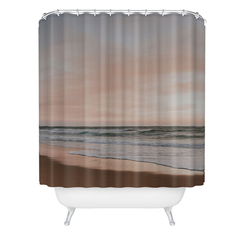 Hello Twiggs Sunset Beach Walking Shower Curtain